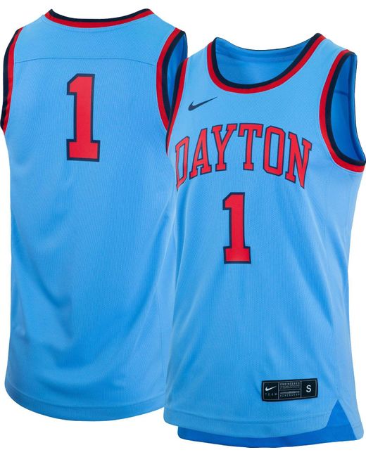Nike Dayton Flyers 1 Light Blue Replica Basketball Jersey for Men Lyst
