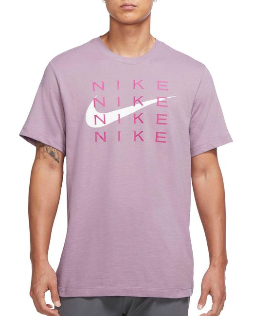 Nike Drifit Slub Training Tshirt in Purple for Men Lyst