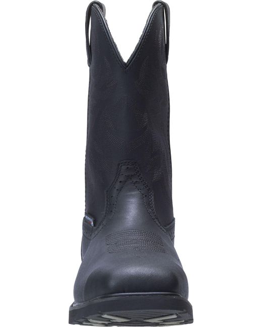 black wellington dress boots