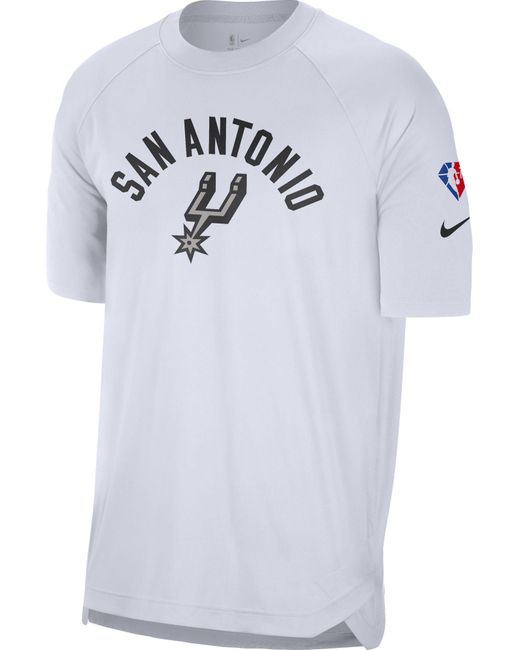 Nike 2021-22 City Edition San Antonio Spurs White Dri-fit Pregame Shirt ...