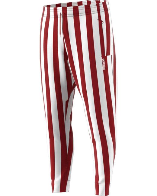 adidas Indiana Hoosiers Crimson/white Candy Stripe Basketball Pants in ...