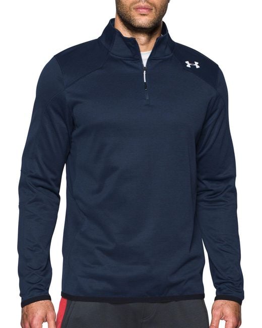 Lyst Under Armour Coldgear Reactor 1/4 Zip Long Sleeve Tshirt in