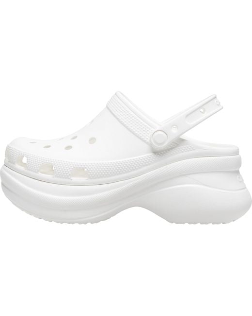 white bae clogs