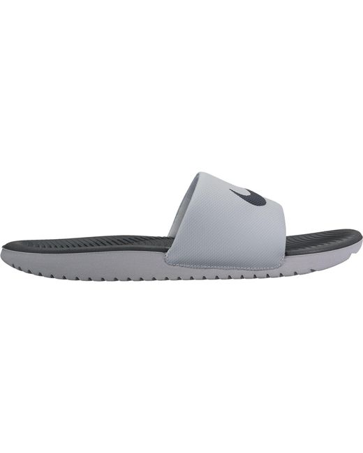 nike kawa slide gray