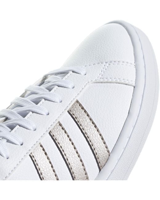 adidas Lace Grand Court Shoes in White 