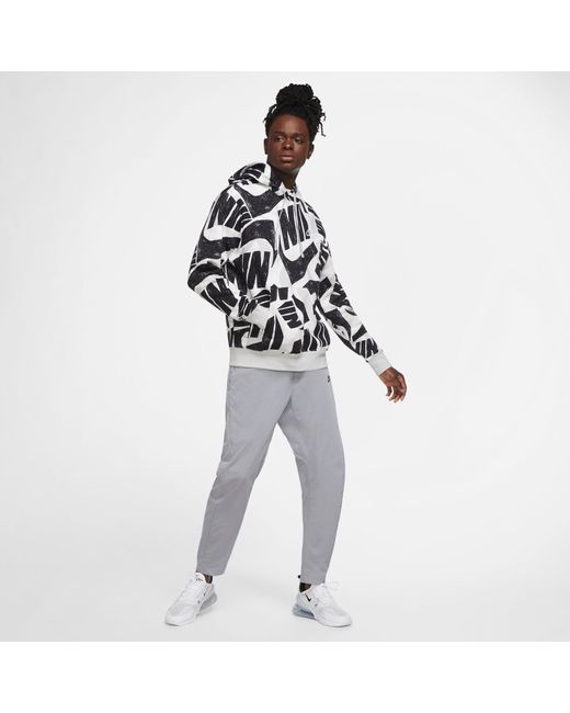 men's nike sportswear allover print club fleece hoodie