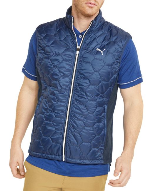 PUMA Cloudspun Golf Vest in Blue for Men Lyst