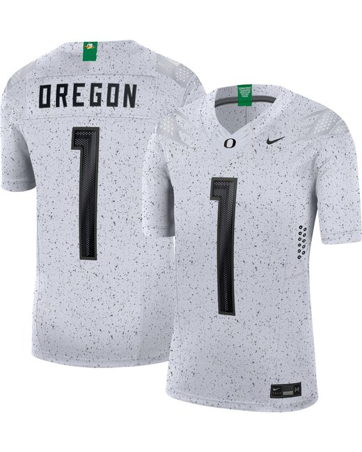 Nike Oregon Ducks 1 Eggshell White Alternate Drifit Limited Football