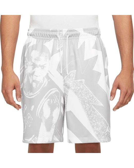 Nike Cotton Essential Graphic Knit Shorts in White for Men Lyst