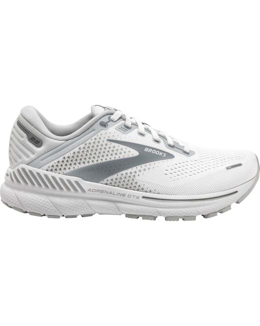 Brooks Adrenaline Gts 22 Running Shoes in White/Grey (Gray) Lyst