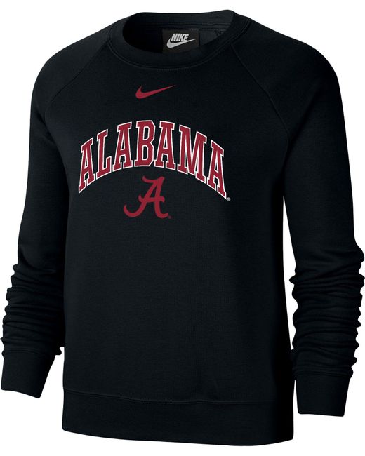 Nike Alabama Crimson Tide Black Varsity Crew Neck Sweatshirt | Lyst