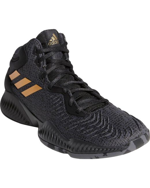 adidas Rubber Mad Bounce 2018 Basketball Shoes in Black/Gold (Black ...