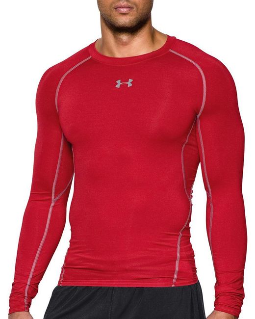 red long sleeve under armour shirt