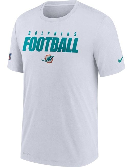 Nike Miami Dolphins Sideline Dri-fit Cotton Football All White T-shirt for Men - Lyst