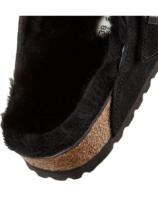 birkenstock boston fur black