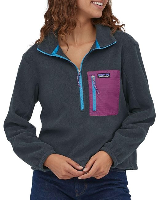 Patagonia Fleece Microdini 1⁄2 Zip Pullover in Gray Lyst