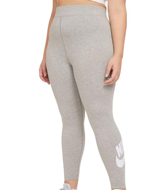 Nike Plus Size Essential Futura Leggings in dk Grey Heather (Gray) - Lyst