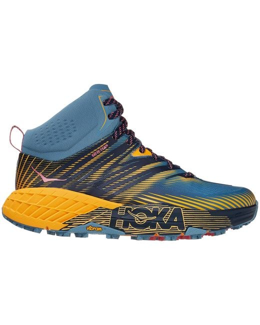 Hoka One One Rubber Speedgoat Mid Gore-tex 2 Hiking Boots in Blue | Lyst