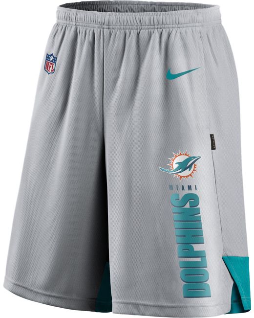 Nike Miami Dolphins Player Shorts in Gray for Men - Lyst