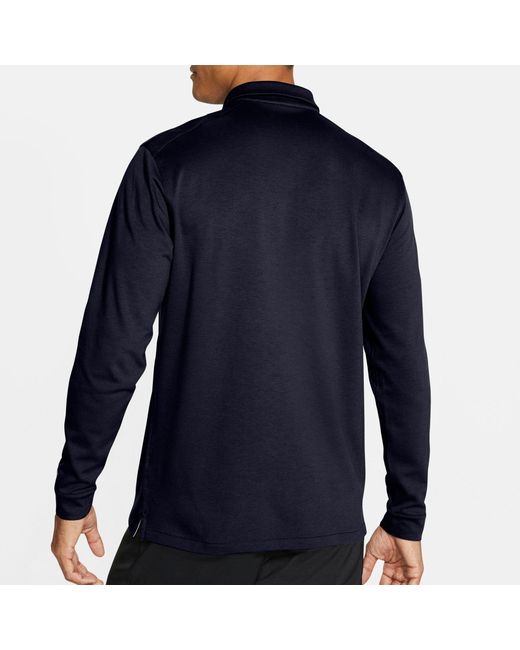 Nike Dri-fit Player Long Sleeve Golf Polo in Blue for Men - Lyst