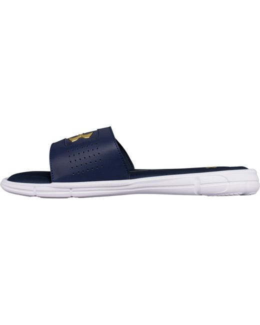 Under Armour Synthetic Ua Ignite V Slide in Navy/White (Blue) for Men -  Save 31% | Lyst