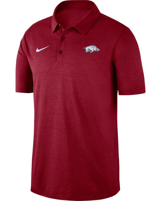 Nike Arkansas Razorbacks Cardinal Dri-fit Breathe Polo in Red for Men - Lyst