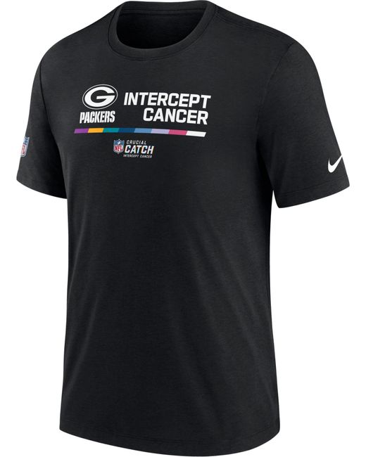 Nike Green Bay Packers Crucial Catch Black Tshirt for Men Lyst
