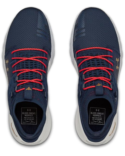 navy blue and gold under armour shoes