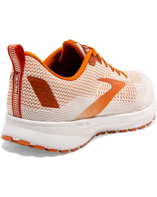 Brooks Revel 4 Running Shoes in White/Orange (Orange) for Men Lyst