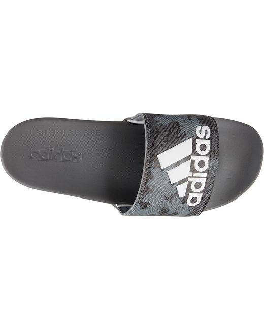 adidas Synthetic Adilette Comfort Camo Slides in Grey/White (Gray) for Men  | Lyst