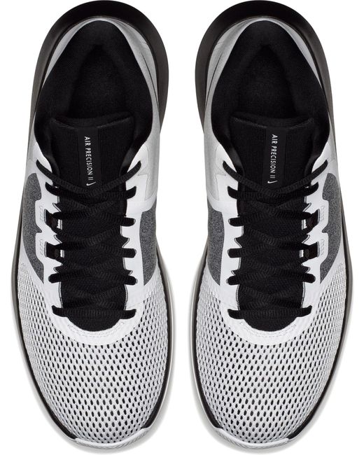 Nike Air Precision 2 Basketball Shoes in White/Black/Platinum (Black) for Men - Lyst