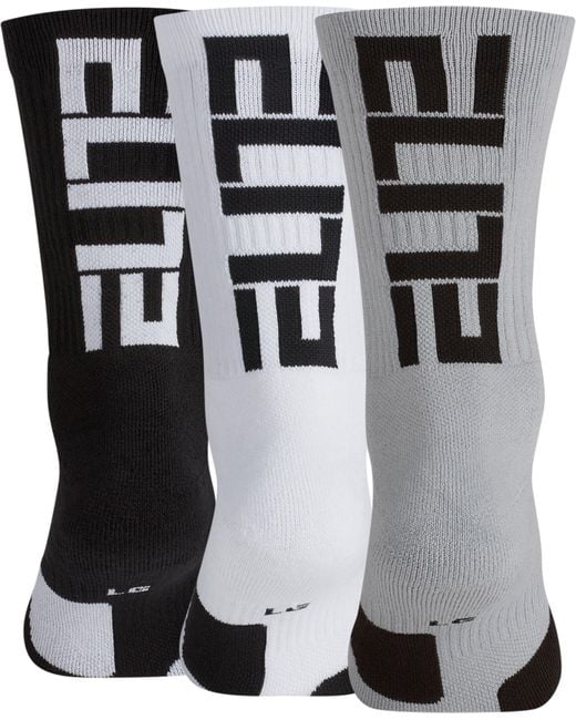 nike elite basketball crew socks 3 pack