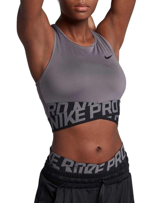 Nike Synthetic Pro Intertwist Crop Tank Top | Lyst