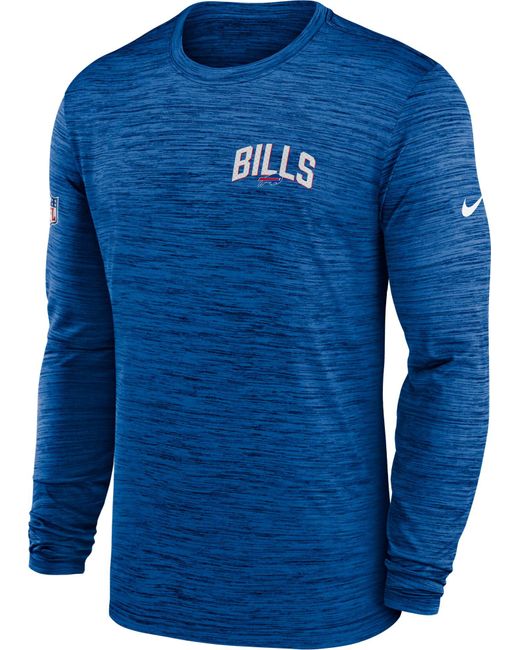 Nike Buffalo Bills Sideline Legend Velocity Royal Long Sleeve T-shirt ...