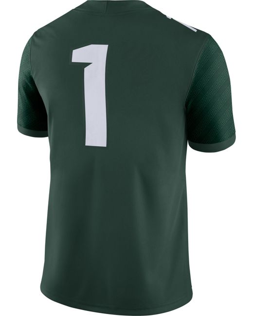 Nike Michigan State Spartans 1 Green Drifit Game Football Jersey for
