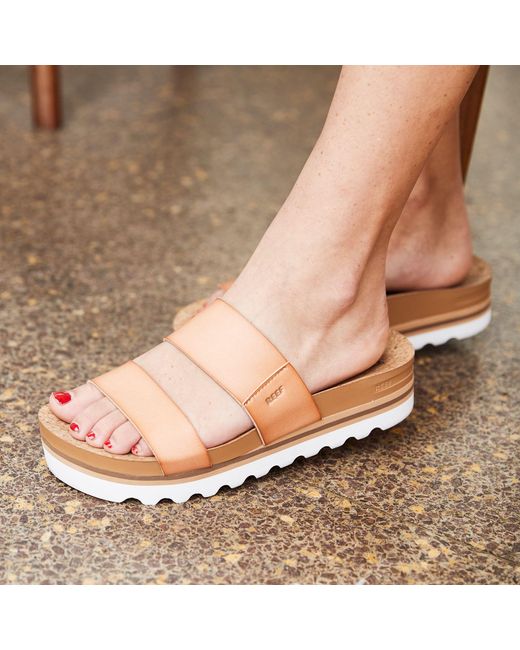 Reef Women's Cushion Bounce Vista Hi Sandals - Natural | Cleanline Surf
