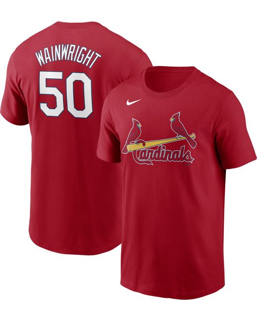 Nike St. Louis Cardinals Adam Wainwright #40 Red T-shirt for Men | Lyst