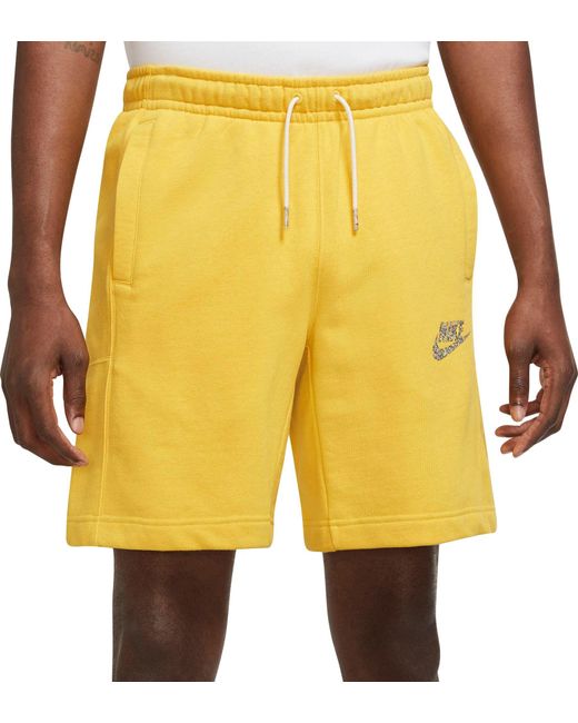 Nike Sportswear Sport Essentials+ Fleece Shorts in Yellow for Men Lyst