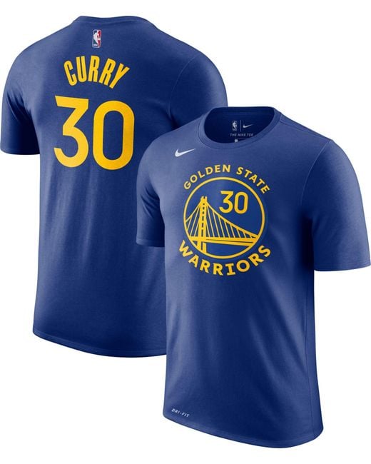 Nike Golden State Warriors Stephen Curry #30 Dri-fit Royal T-shirt in ...