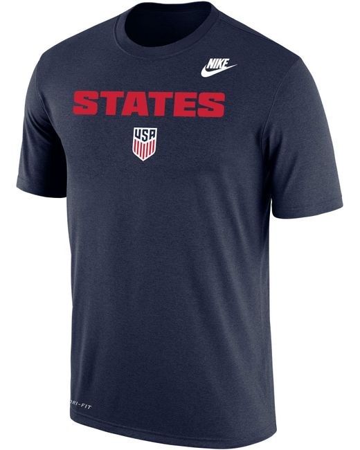 Nike Usmnt '21 States Navy T-shirt in Blue for Men | Lyst