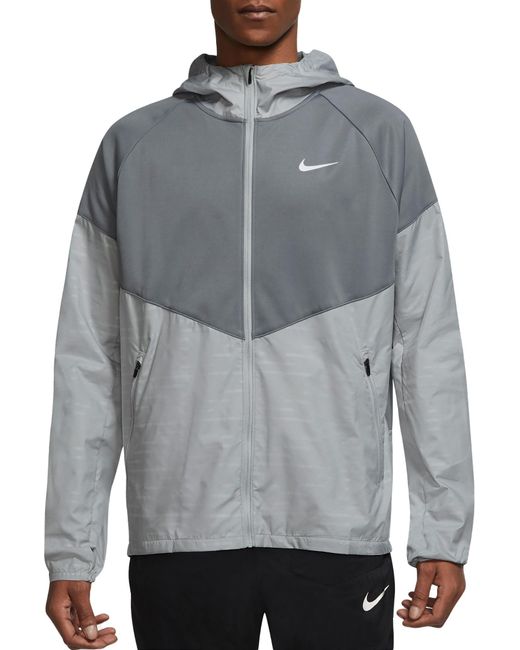 Nike Thermafit Repel Run Division Miler Jacket in lt Smoke Grey (Gray