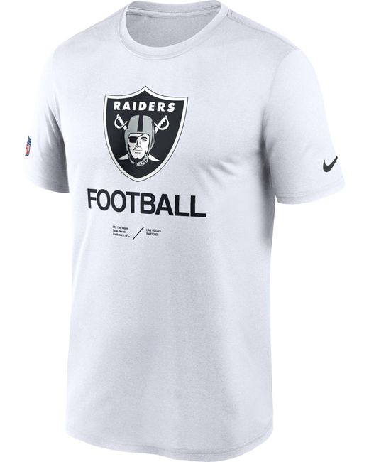Nike Las Vegas Raiders Sideline Legend White T-shirt for Men | Lyst
