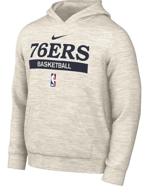 Nike Philadelphia 76ers Grey Dri-fit Spotlight Pullover Hoodie in ...