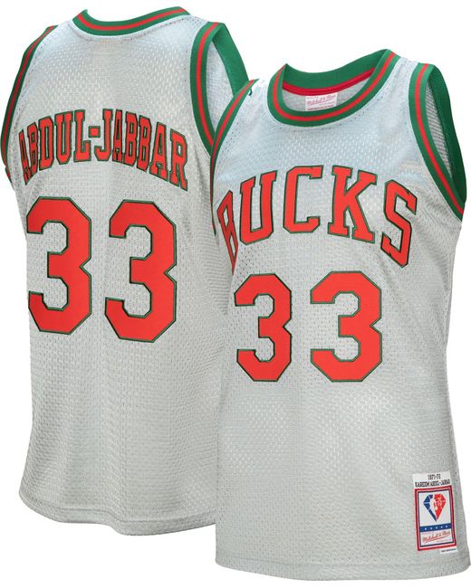 Mitchell & Ness 1971 Milwaukee Bucks Kareem Abduljabbar Nba 75th