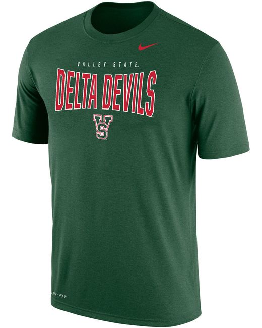 Nike Mississippi Valley State Delta Devils Forest Green Dri-fit Cotton ...