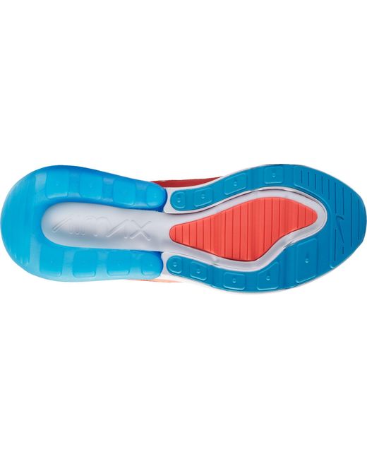Nike Rubber Air Max 270 Shoes In White Blue Pink Lyst Blue