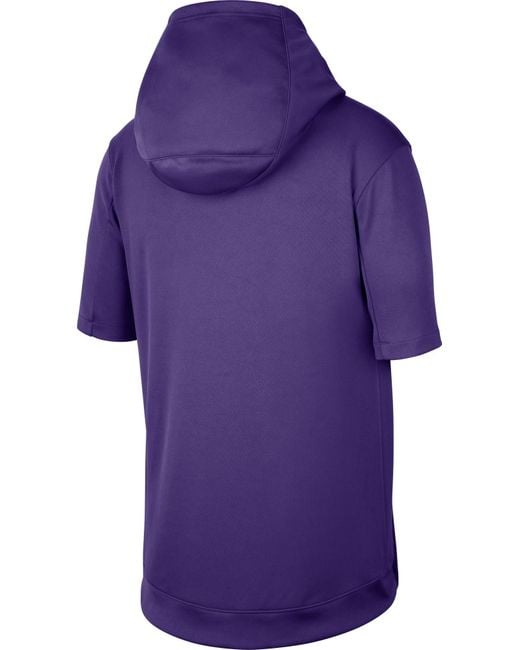 Nike Lsu Tigers Purple Showout Short Sleeve Hoodie for Men - Lyst