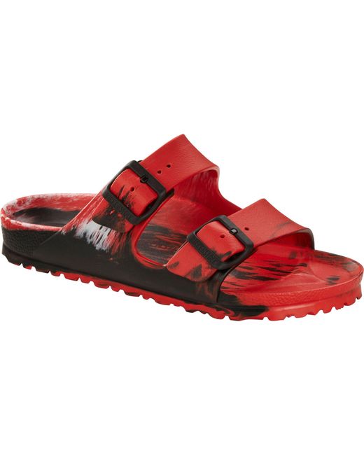 birkenstock women's arizona essentials eva sandals red