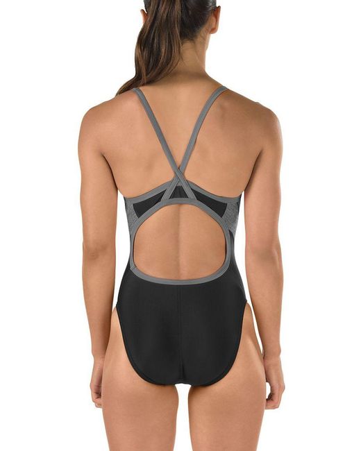 Speedo Launch Flyback A One Piece Swimsuit In Black Lyst