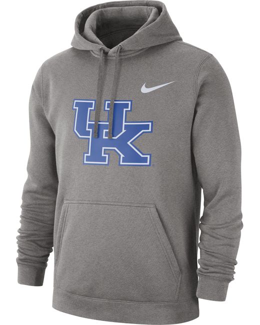 Download Nike Kentucky Wildcats Grey Club Fleece Pullover Hoodie in ...